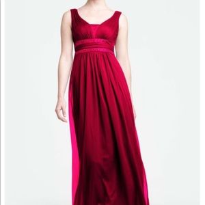 David's bridal bridesmaid long sleeveless dress